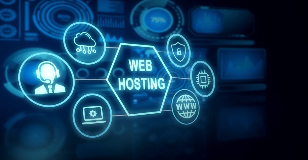 website hosting concept with screen 23 2149406775 1
