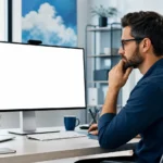Laptop displaying WordPress White Screen of Death error page